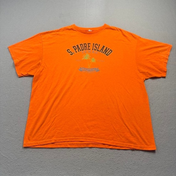 Other - South Padre Island Texas Nautical Graphic T-Shirt Orange